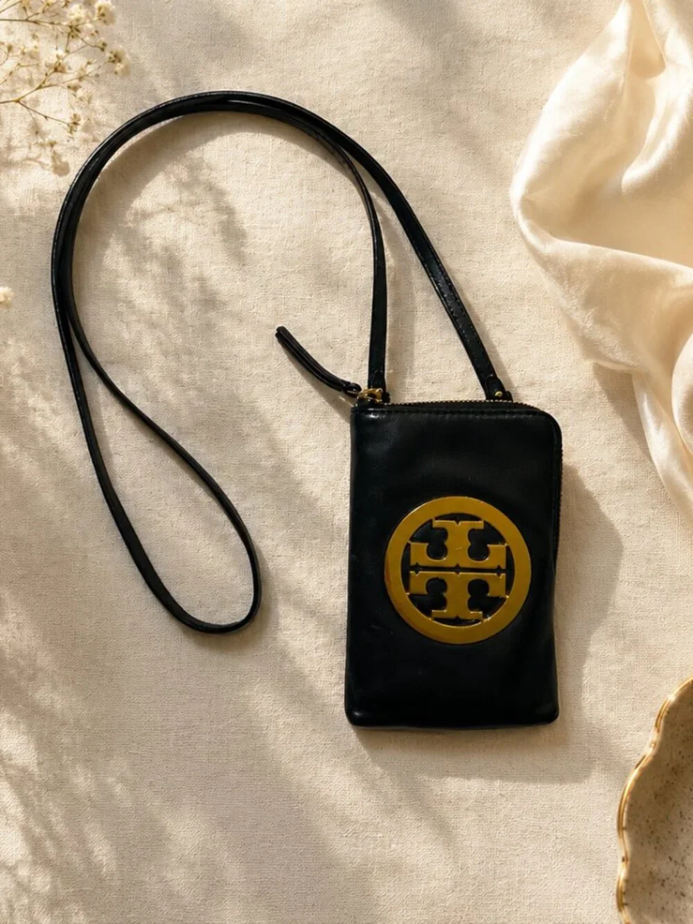 Tory Burch Charlie Leather Phone Crossbody